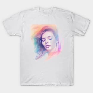 Pastel Girl Portrait #1 T-Shirt